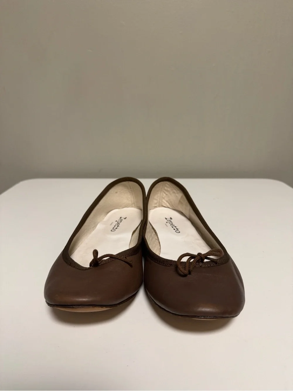 Repetto Cendrillon Ballet Flats Ristretto Brown Leather Women’s EU 41 US 10